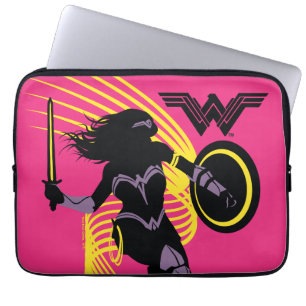 Justizielle Liga Symbol "Wonder Woman Silhouette Laptopschutzhülle