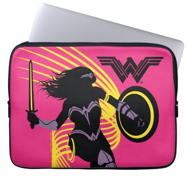 Justizielle Liga | Symbol "Wonder Woman Silhouette Laptopschutzhülle (Vorderseite)