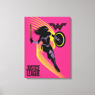 Justizielle Liga   Symbol "Wonder Woman Silhouette Leinwanddruck
