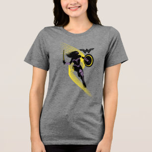 Justizielle Liga Symbol "Wonder Woman Silhouette Tri-Blend Shirt