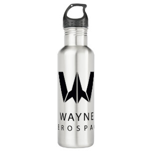 Justizielle Liga   Wayne Aerospace Logo Edelstahlflasche
