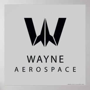 Justizielle Liga   Wayne Aerospace Logo Poster
