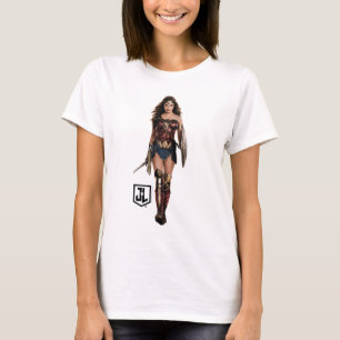 Justizielle Liga Wonder Woman auf dem Schlachtfe T-Shirt