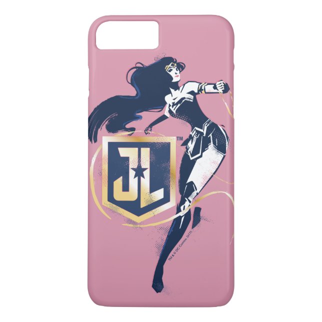 Justizielle Liga | Wonder Woman & JL Icon Pop Art Case-Mate iPhone Hülle (Rückseite)