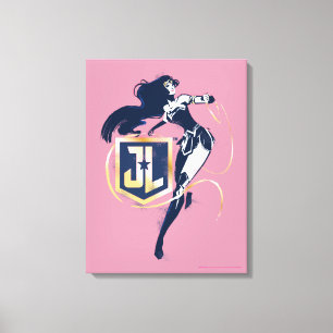 Justizielle Liga   Wonder Woman & JL Icon Pop Art Leinwanddruck