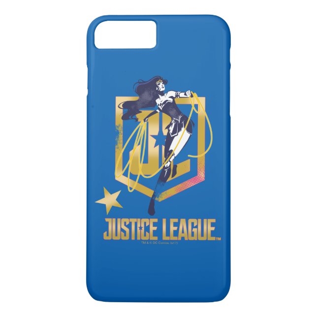 Justizielle Liga | Wonder Woman JL Logo Pop Art Case-Mate iPhone Hülle (Rückseite)