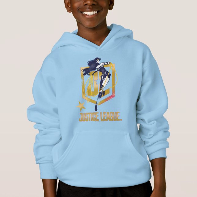 Justizielle Liga | Wonder Woman JL Logo Pop Art Hoodie (Vorderseite)