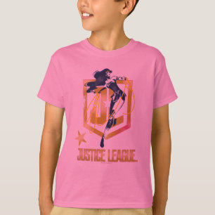 Justizielle Liga Wonder Woman JL Logo Pop Art T-Shirt