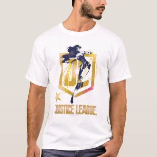 Justizielle Liga Wonder Woman JL Logo Pop Art T-Shirt