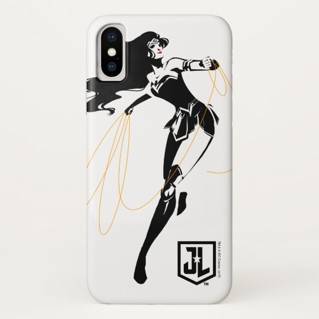 Justizielle Liga | Wonder Woman mit Lasso Pop Art Case-Mate iPhone Hülle (Rückseite)