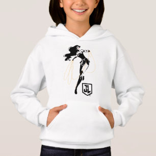 Justizielle Liga Wonder Woman mit Lasso Pop Art Hoodie