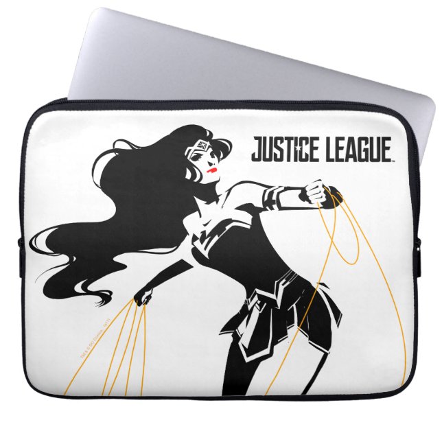Justizielle Liga | Wonder Woman mit Lasso Pop Art Laptopschutzhülle (Vorderseite)