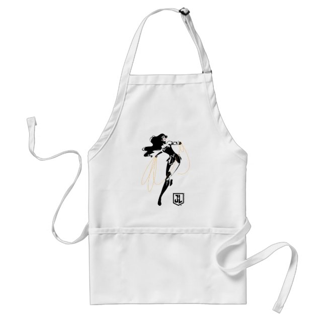 Justizielle Liga | Wonder Woman mit Lasso Pop Art Schürze (Vorne)