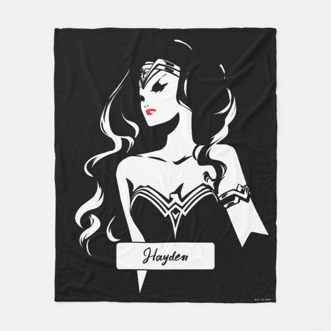 Justizielle Liga | Wonder Woman Noir Pop Art Fleecedecke (Vorderseite)