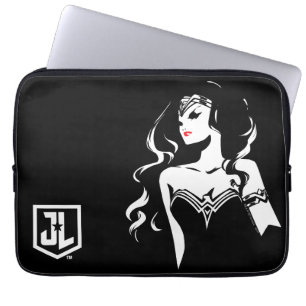 Justizielle Liga   Wonder Woman Noir Pop Art Laptopschutzhülle