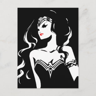 Justizielle Liga   Wonder Woman Noir Pop Art Postkarte