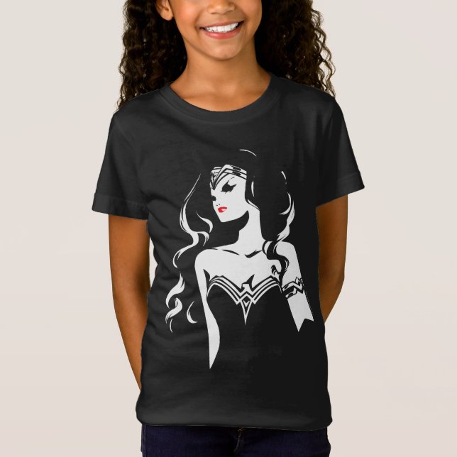 Justizielle Liga | Wonder Woman Noir Pop Art T-Shirt (Vorderseite)