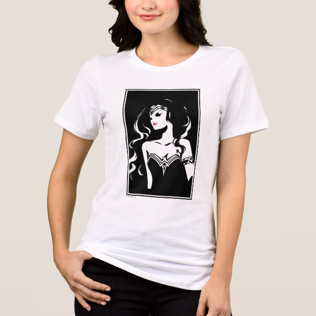 Justizielle Liga | Wonder Woman Noir Pop Art Tri-Blend Shirt (Vorderseite)