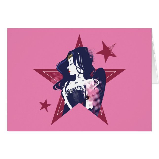 Justizielle Liga | Wonder Woman & Stars Pop Kunst  (Vorderseite (Horizontal))