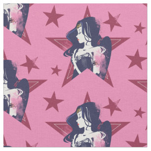 Justizielle Liga Wonder Woman & Stars Pop Kunst Stoff