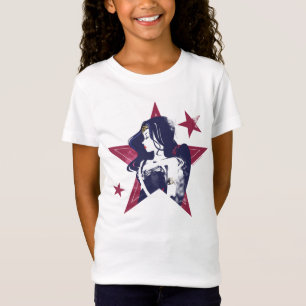 Justizielle Liga   Wonder Woman & Stars Pop Kunst  T-Shirt