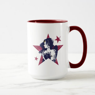 Justizielle Liga Wonder Woman & Stars Pop Kunst Tasse