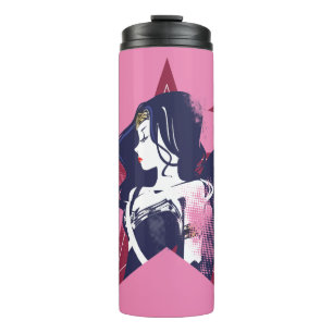 Justizielle Liga   Wonder Woman & Stars Pop Kunst  Thermosbecher