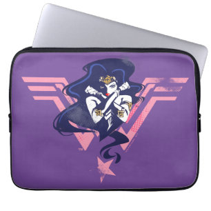 Justizielle Liga   Wonder Woman & Symbol Pop Art Laptopschutzhülle