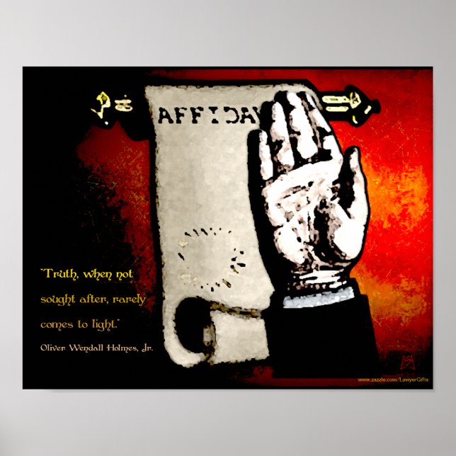 Justizielle Weisheit - Holmes on Truth (v2) Poster (Vorne)