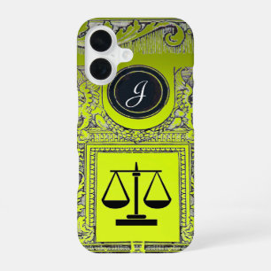 JUSTIZKANZLEI, ANWALT Monogramm Gelb iPhone 16 Hülle