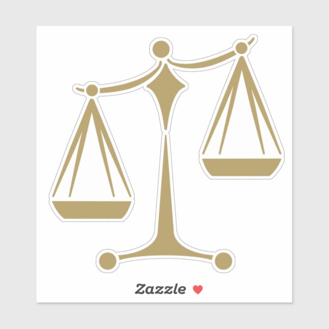 Justizskala - Klassische Rechtsordnung Aufkleber (Blatt)