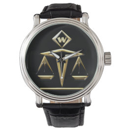 Justizskala - Mit Monogramm (v1) Armbanduhr
