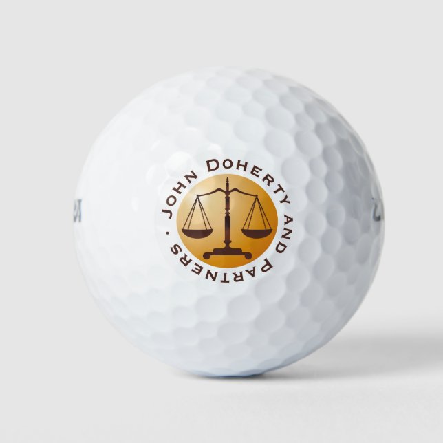 Justizwesen | Beruflicher Rechtsanwalt Golfball (Vorderseite)