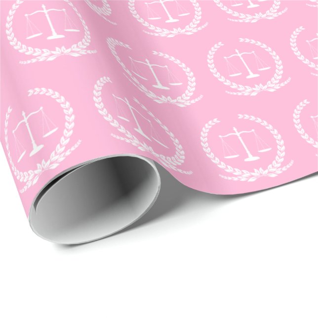 Justizwesen | Carnrosa Wrapping Paper Geschenkpapier (Rolleneckpunkt)