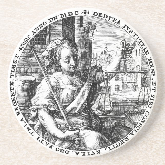 Justizwesen Getränkeuntersetzer (Vorne)