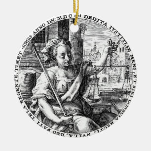 Justizwesen Keramik Ornament