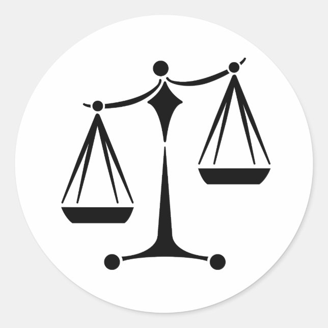 Justizwesen - Recht Runder Aufkleber (Vorderseite)