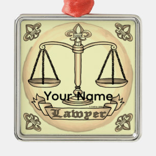 Justizwesenskala Silbernes Ornament
