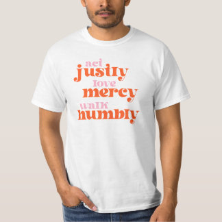 Justly, Liebe Gnade, Walk Humbly (Retro-Mod) T-Shirt