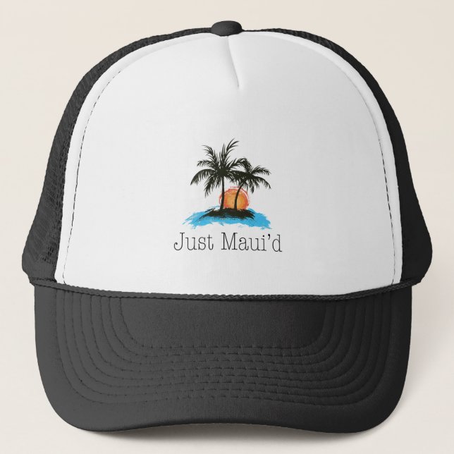 JustMauidTropical gerade Maui'd Truckerkappe (Vorderseite)