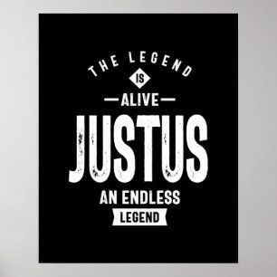 Justus Personalisiert Name Geburtstagsgeschenk Poster