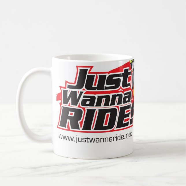 JustWannaRide klassische Logo-Tasse Tasse (Links)