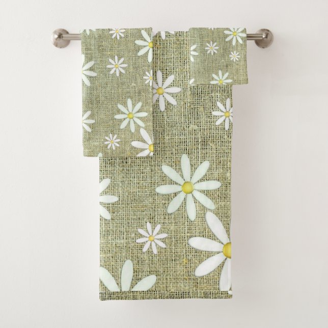 Jute-Daisy-Handtuch-Set Badhandtuch Set (Insitu)
