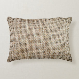 Jute-Hessian-Hintergrundtextur Dekokissen