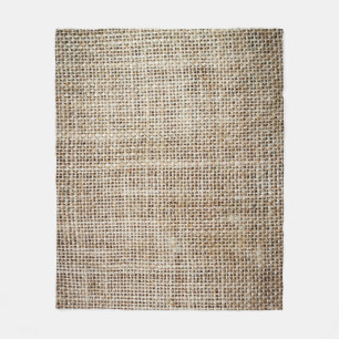 Jute-Hessian-Hintergrundtextur Fleecedecke