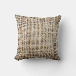 Jute-Hessian-Hintergrundtextur Kissen