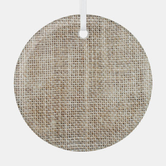 Jute-Hessian-Hintergrundtextur Ornament Aus Glas
