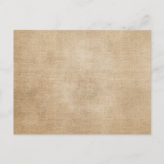 Jute Hintergrund Postkarte (Vorderseite)