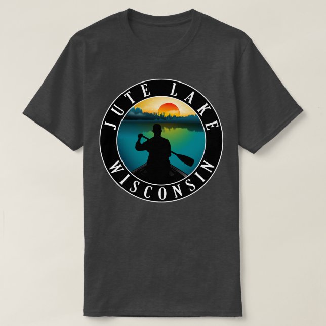 Jute Lake Wisconsin Canoeing T-Shirt (Design vorne)