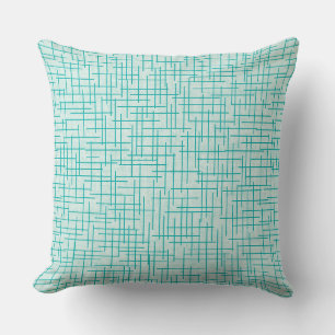 Jute Linien Retro-Muster Kissen